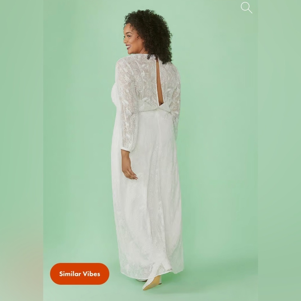 ModCloth Just the Beginning Boho Maxi Wedding Embroidered Dress Size 1X NWT - Picture 2 of 15